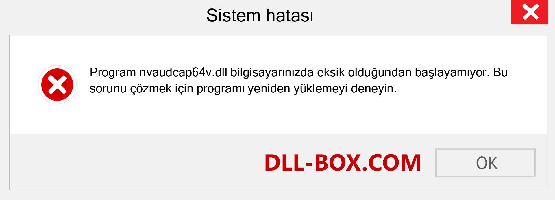 nvaudcap64v.dll dosyası eksik mi? Windows 7, 8, 10 için İndirin - Windows'ta nvaudcap64v dll Eksik Hatasını Düzeltin, fotoğraflar, resimler